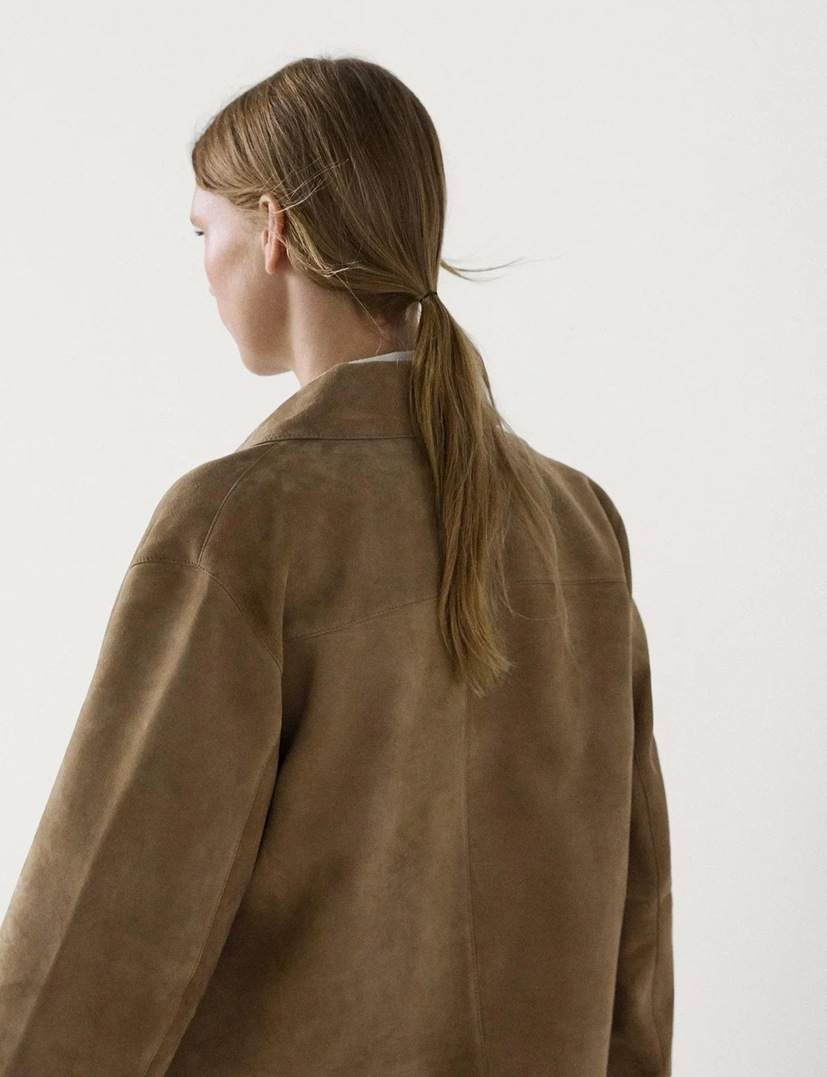 Split Suede Vegan läderjacka med ficka
