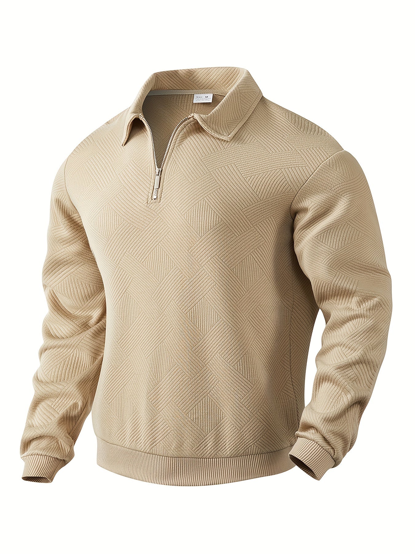 Oscar - Vintage Zip-Up Trui med geometrisk design
