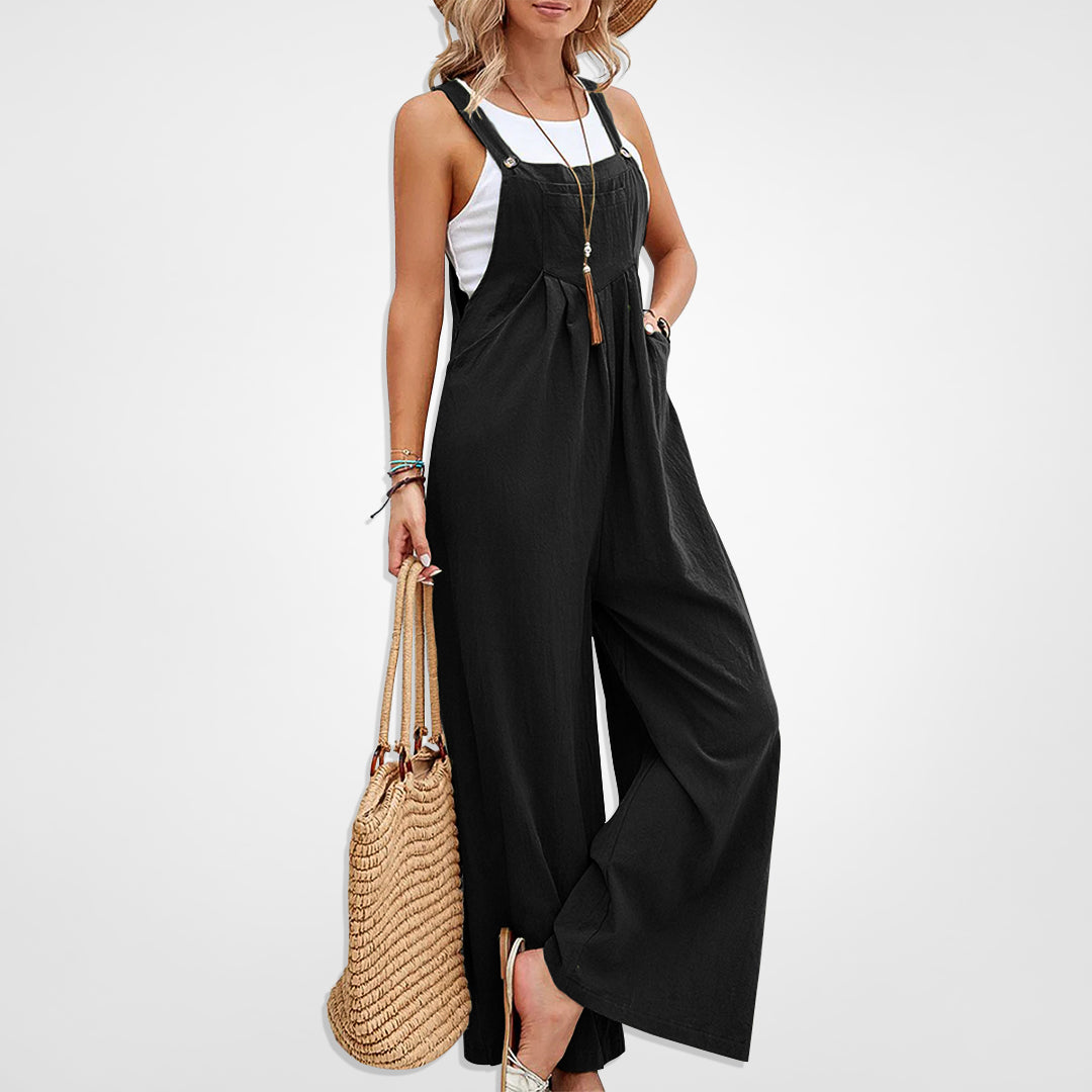 Casual vacation solid loose byxdress