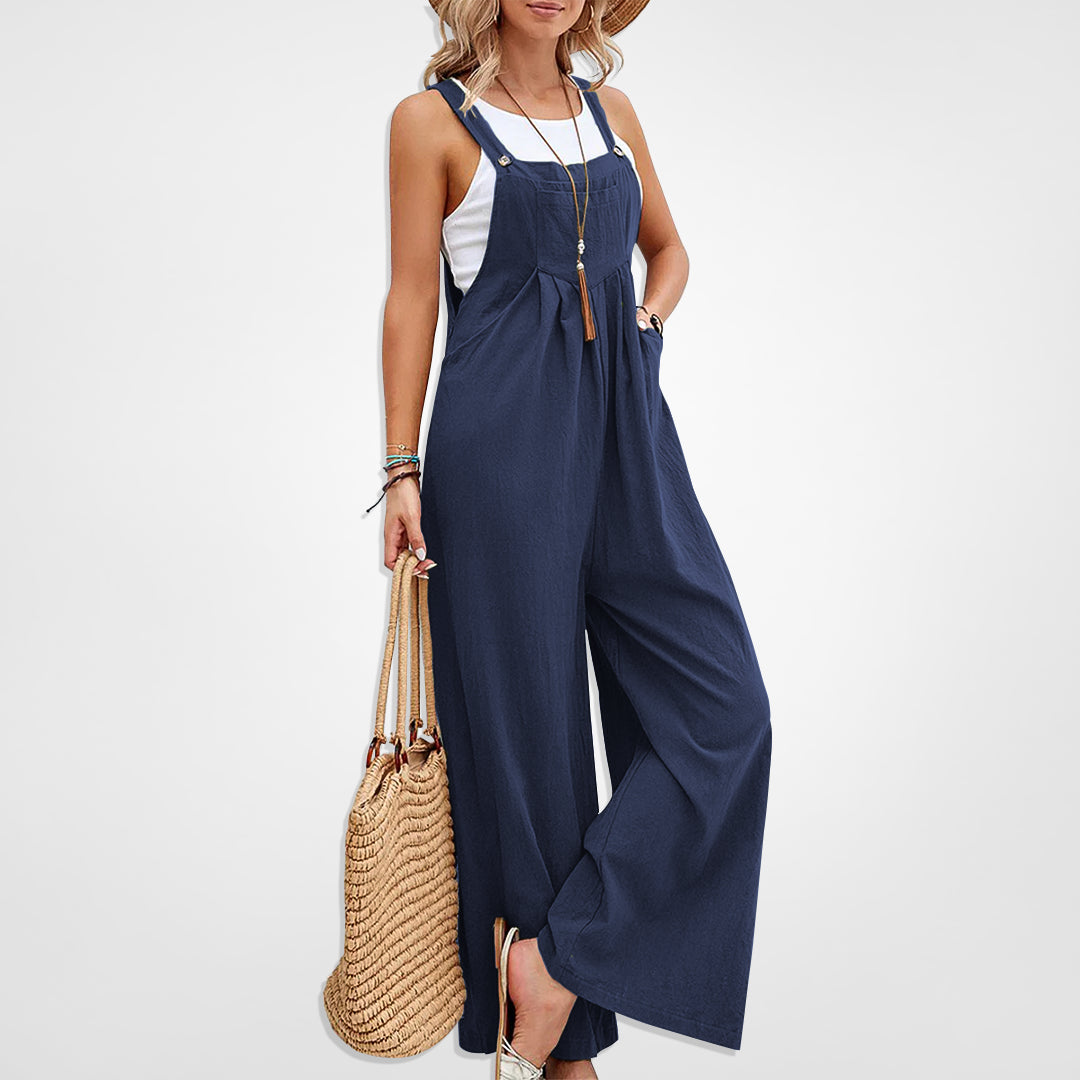Casual vacation solid loose byxdress