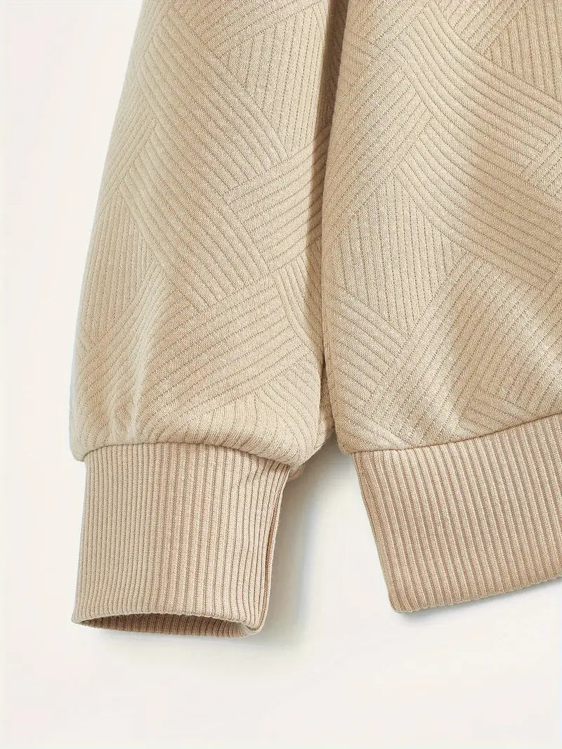 Oscar - Vintage Zip-Up Trui med geometrisk design