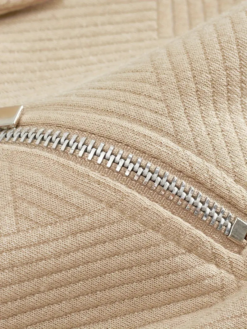 Oscar - Vintage Zip-Up Trui med geometrisk design