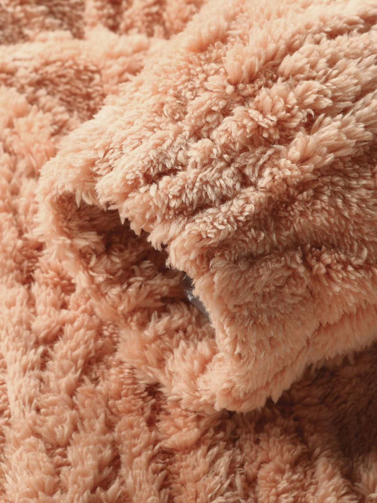 Teddy Hoodie i geometrisk jacquard