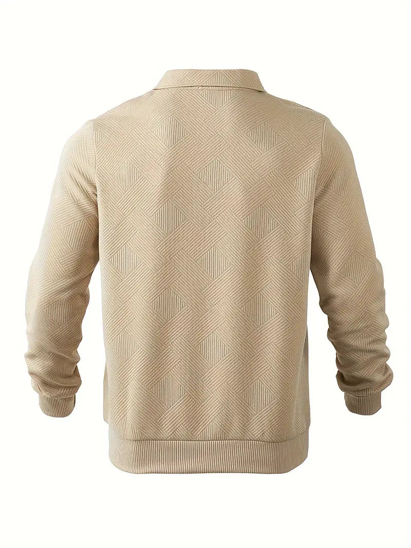 Oscar - Vintage Zip-Up Trui med geometrisk design