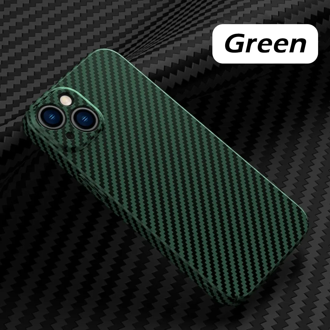 iPhone skal med magnetisk trådlös laddning och kolfiber textur
