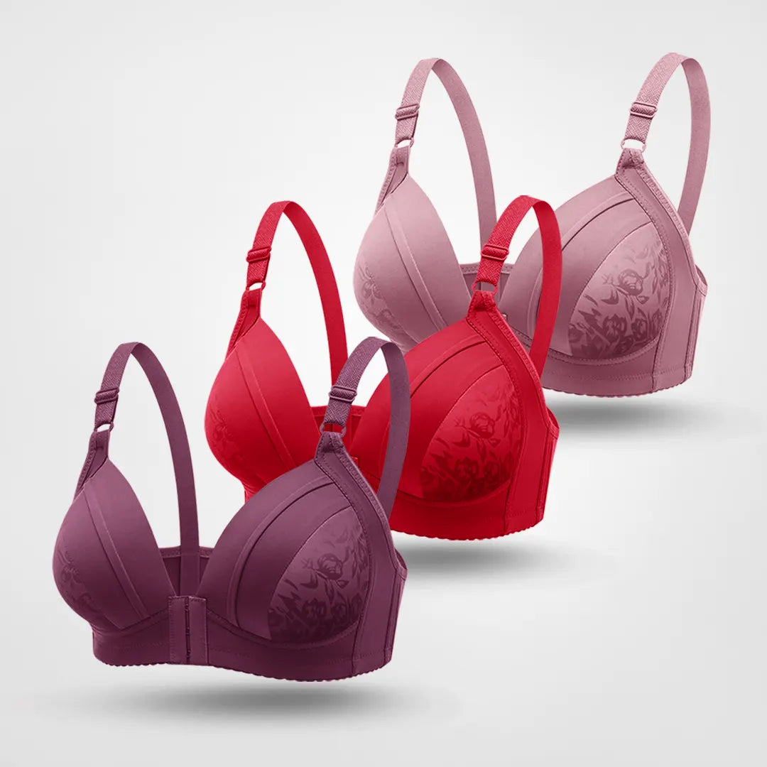 Front Closure Wireless Push Up BH (1+2 Gratis)