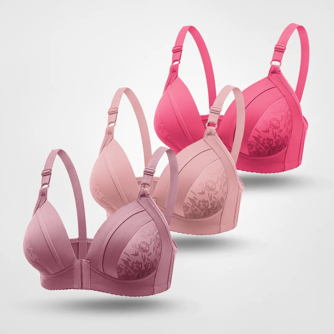 Front Closure Wireless Push Up BH (1+2 Gratis)