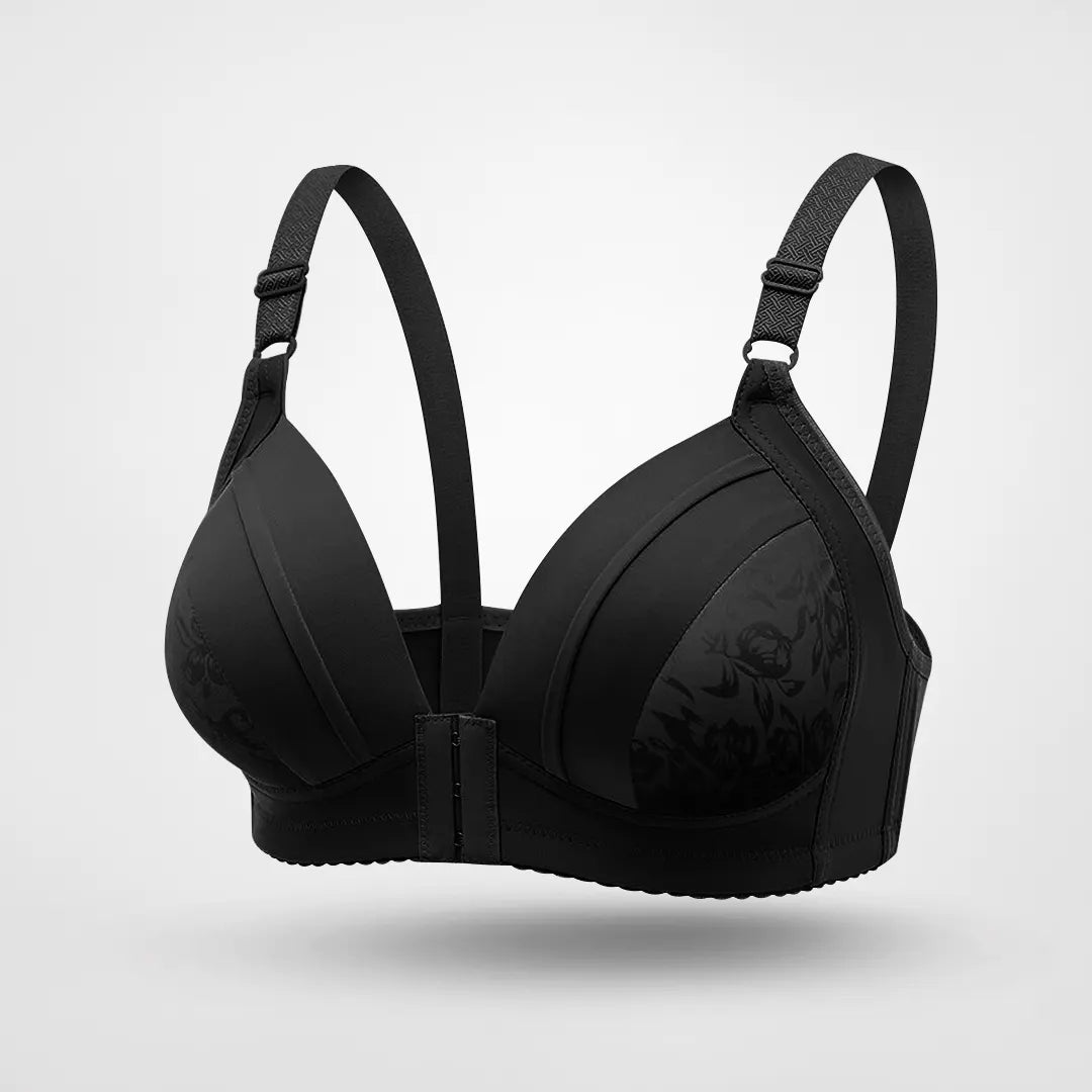 Front Closure Wireless Push Up Bra