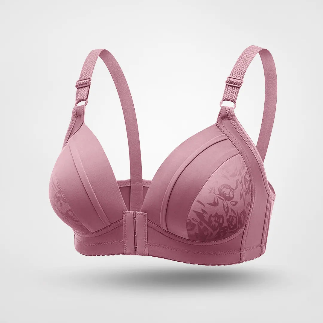 Front Closure Wireless Push Up Bra