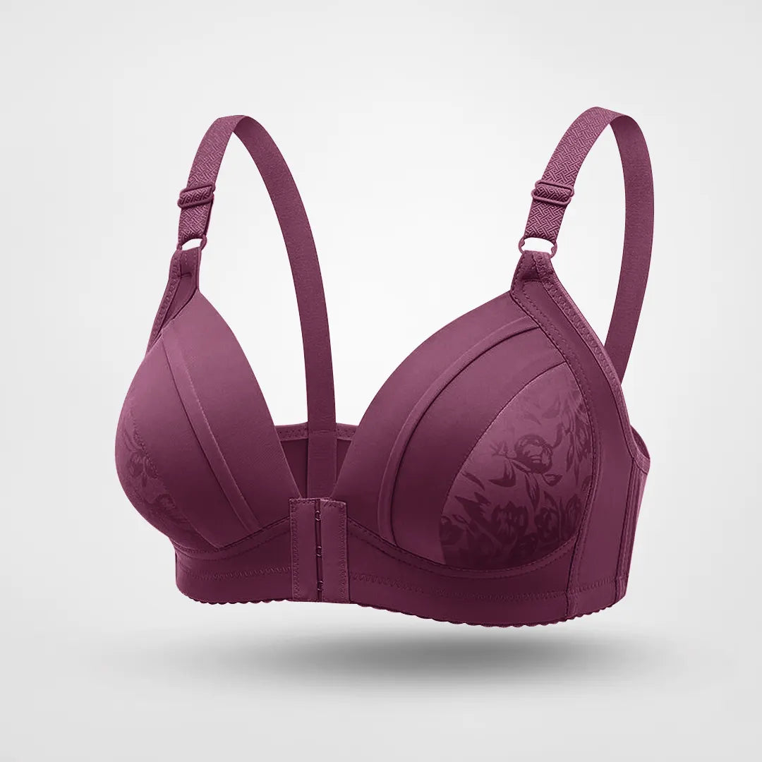 Front Closure Wireless Push Up Bra