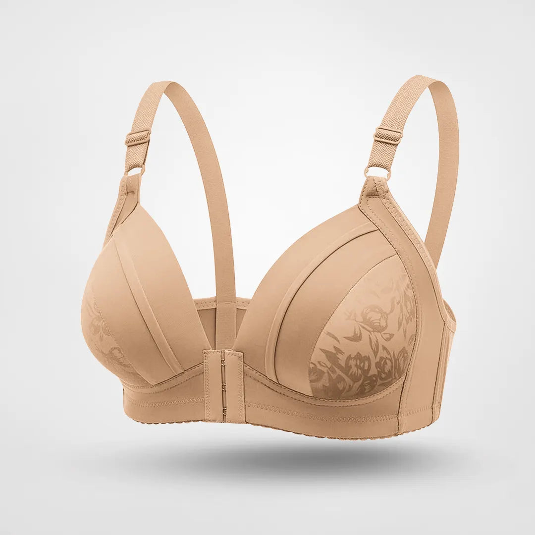 Front Closure Wireless Push Up Bra