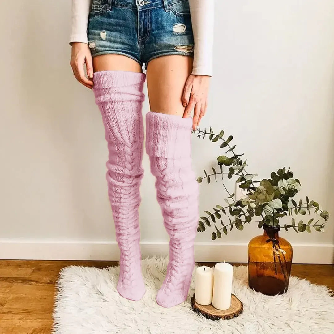 MySock | Tjocka lårhöga vinterstrumpor