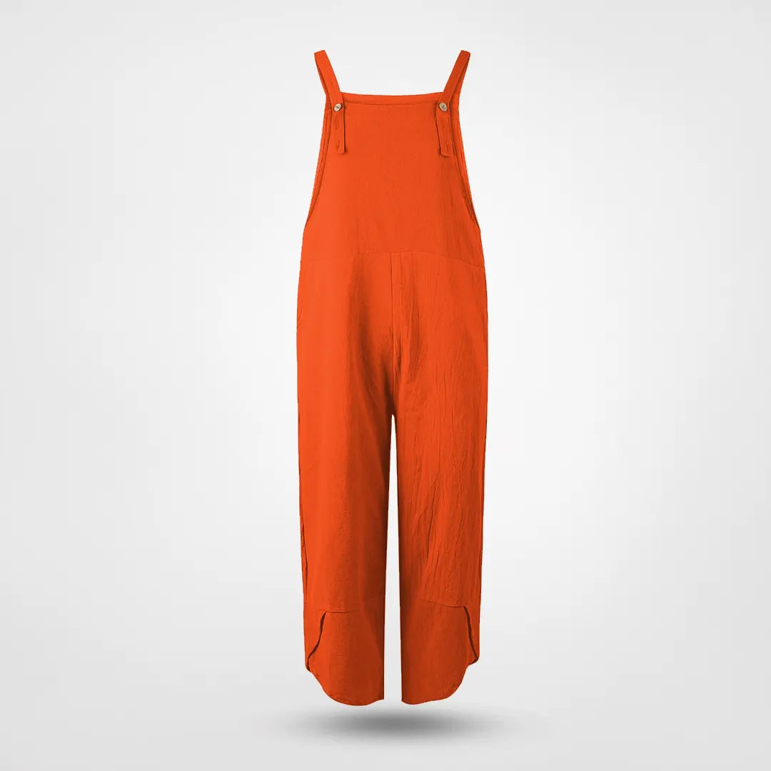 Enfärgad solid casual jumpsuit
