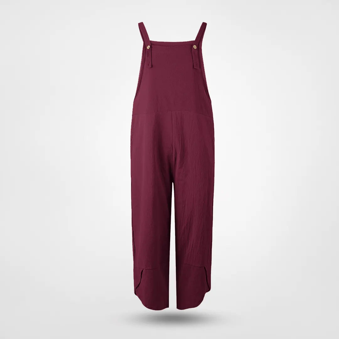 Enfärgad solid casual jumpsuit