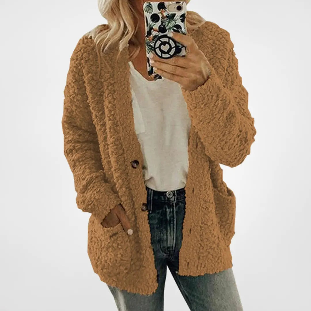 Höst- och vinter plus size casual velvet kofta