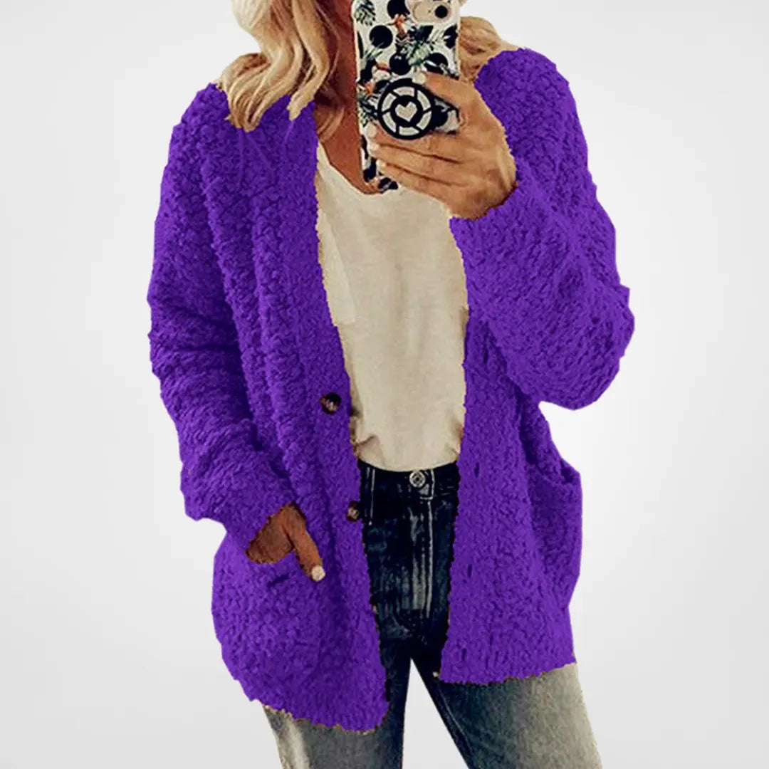 Höst- och vinter plus size casual velvet kofta
