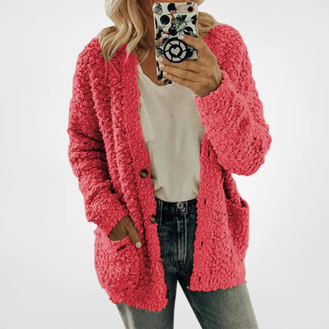 Höst- och vinter plus size casual velvet kofta
