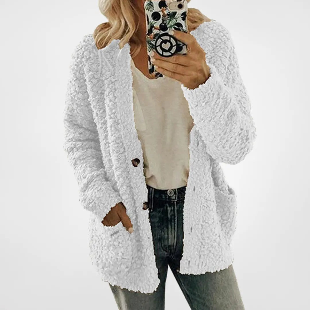 Höst- och vinter plus size casual velvet kofta