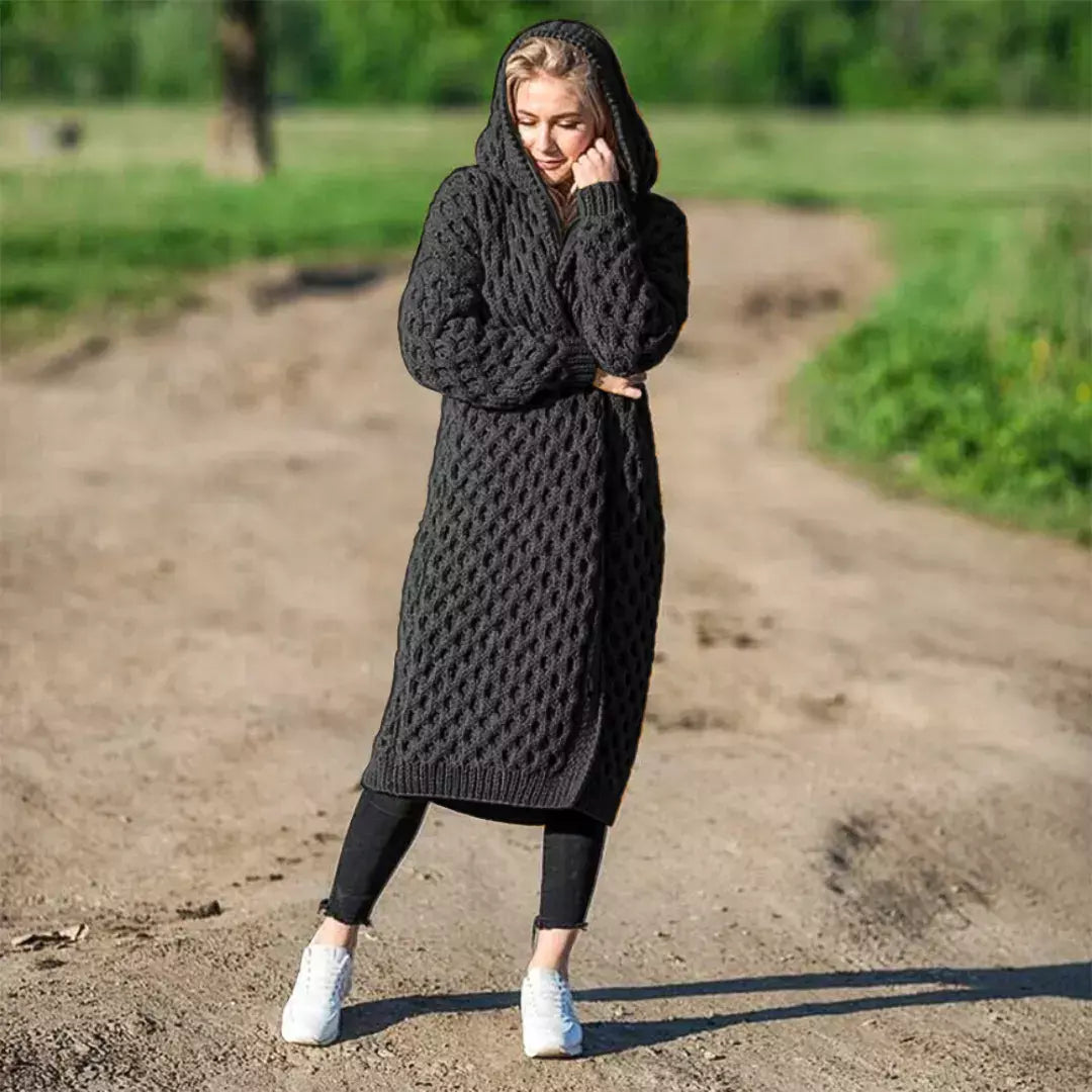 Myrthe | Tjock stickad kofta för kvinnor