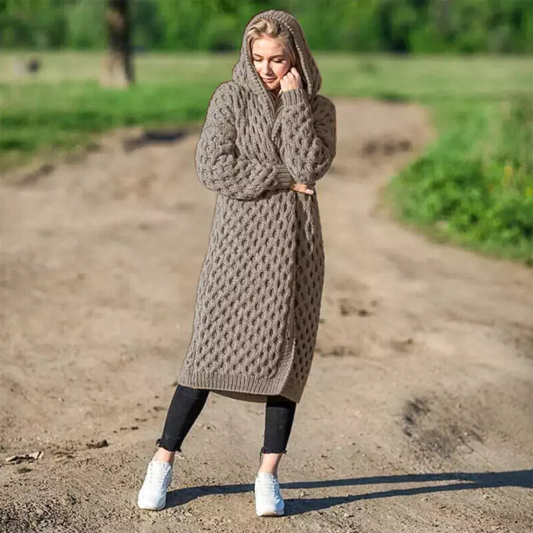 Myrthe | Tjock stickad kofta för kvinnor