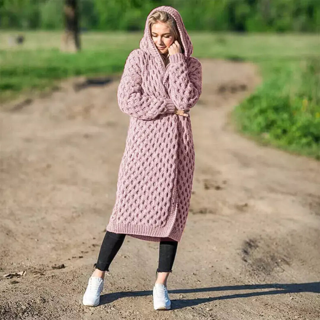 Myrthe | Tjock stickad kofta för kvinnor
