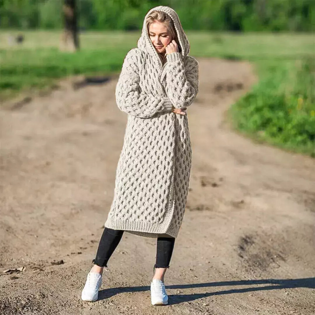 Myrthe | Tjock stickad kofta för kvinnor
