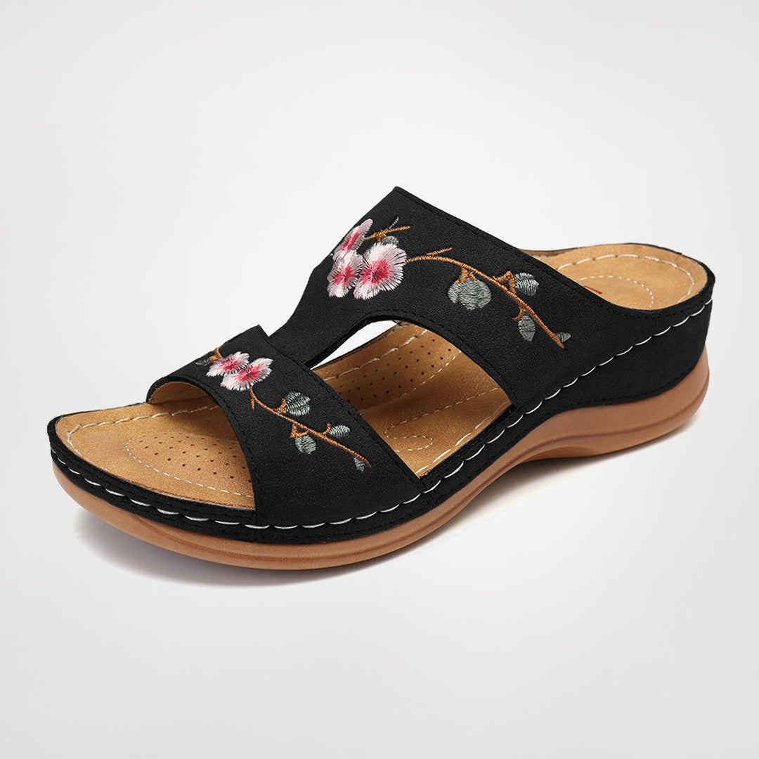 Bekväma blommiga sandaler