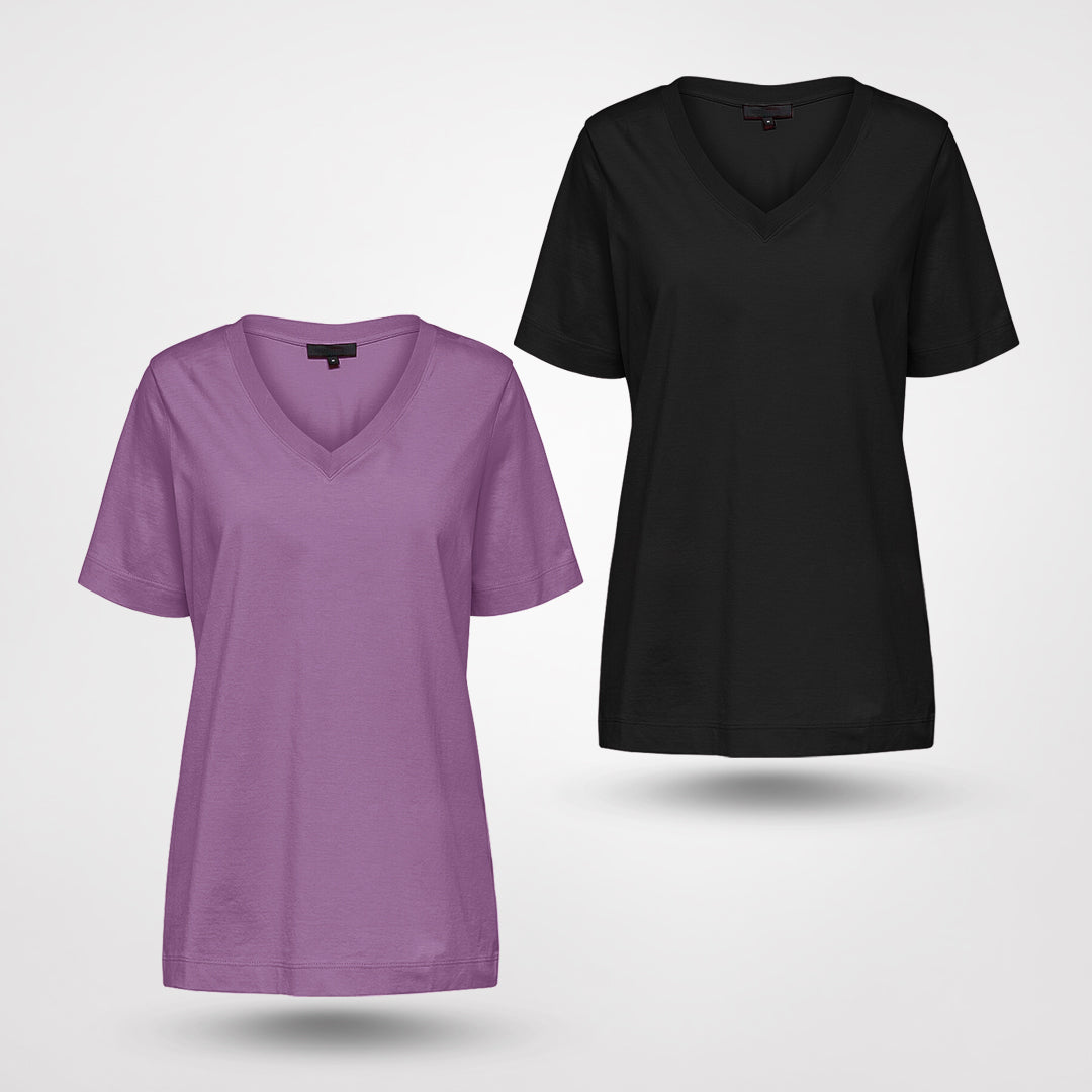 Emma V-ringad t-shirt (1+1 Gratis)