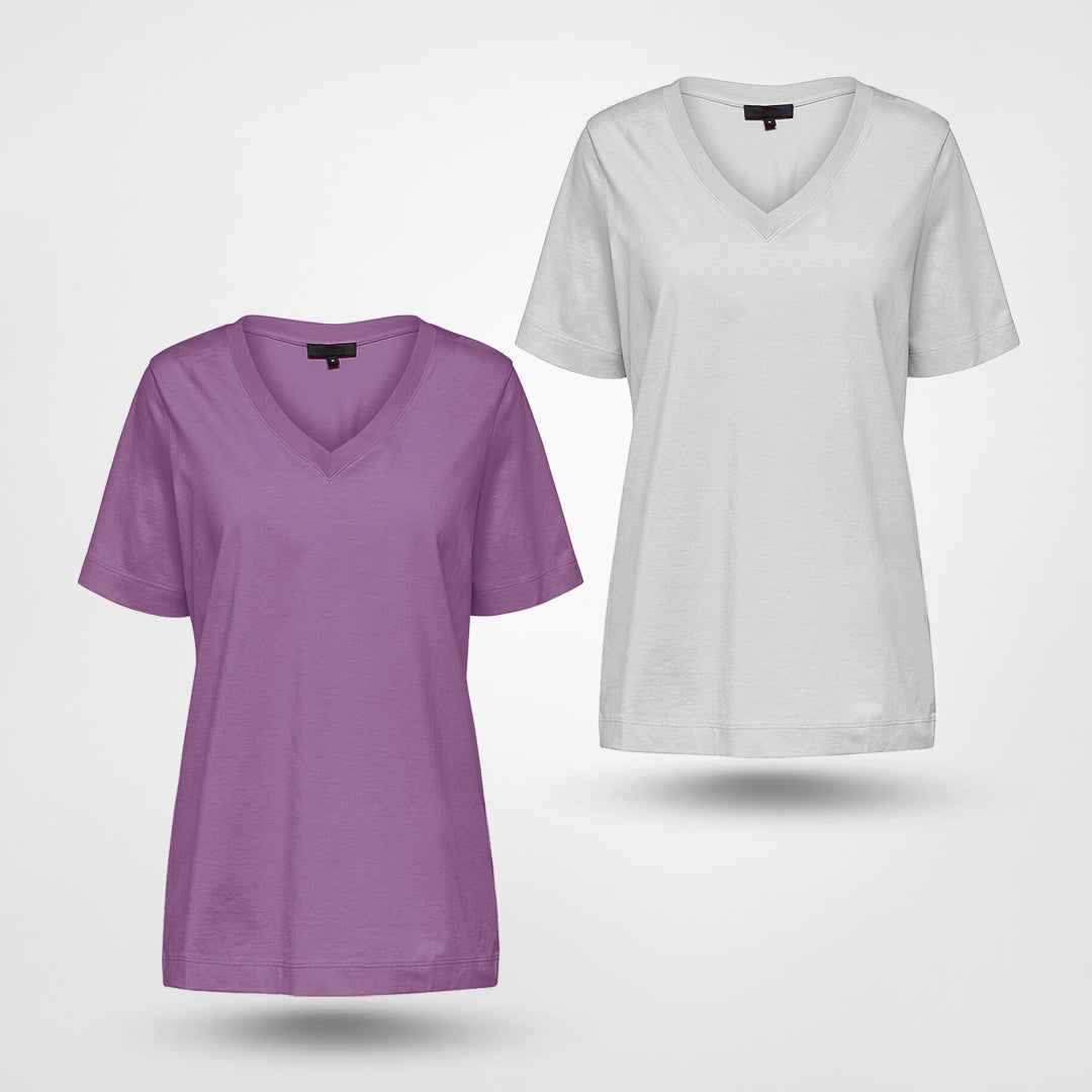Emma V-ringad t-shirt (1+1 Gratis)
