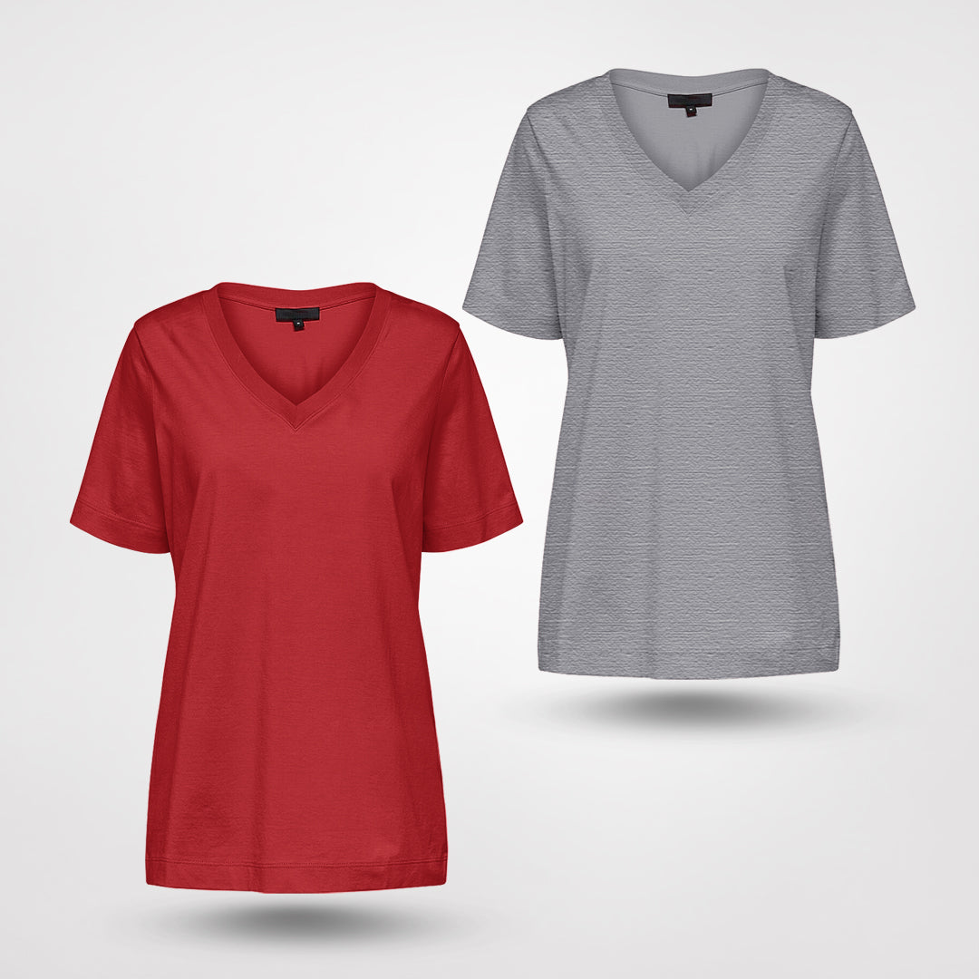 Emma V-ringad t-shirt (1+1 Gratis)