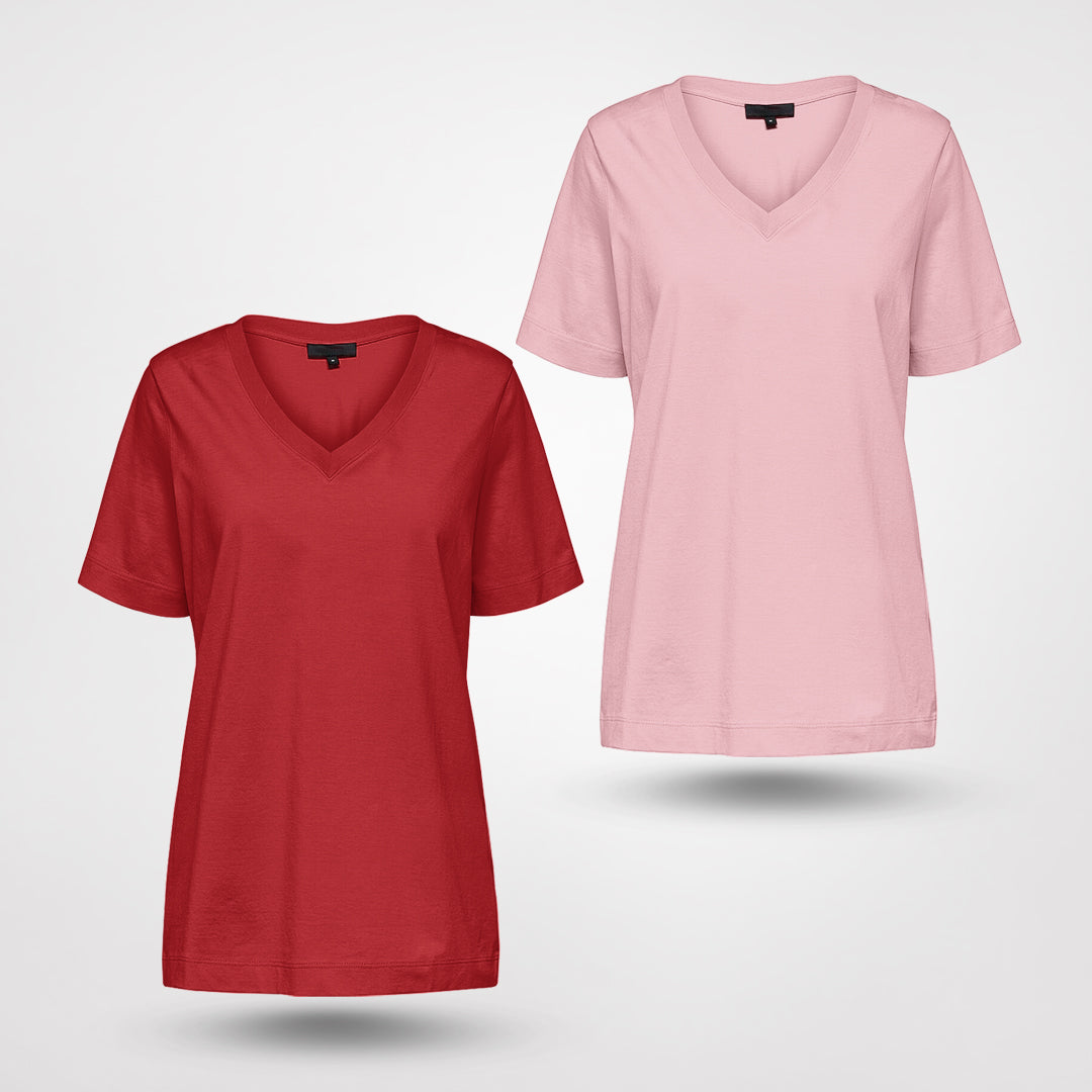 Emma V-ringad t-shirt (1+1 Gratis)