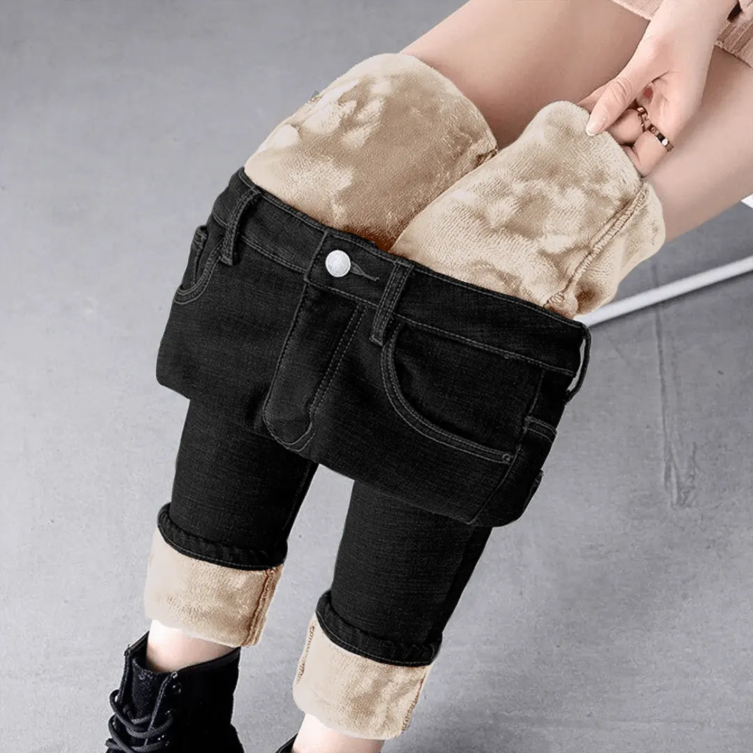 Foxy™ Stretch jeans med fleece