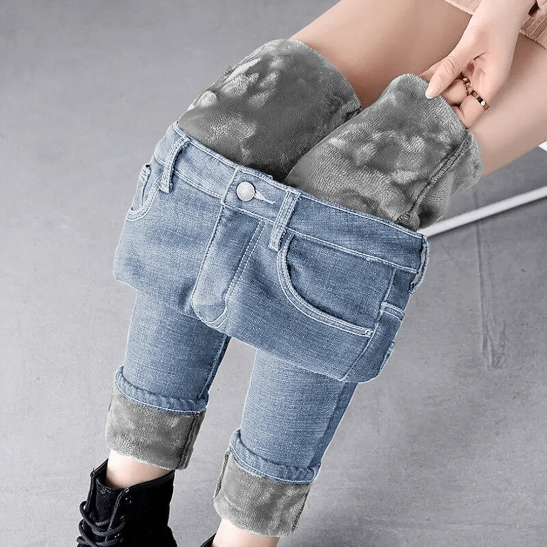 Foxy™ Stretch jeans med fleece