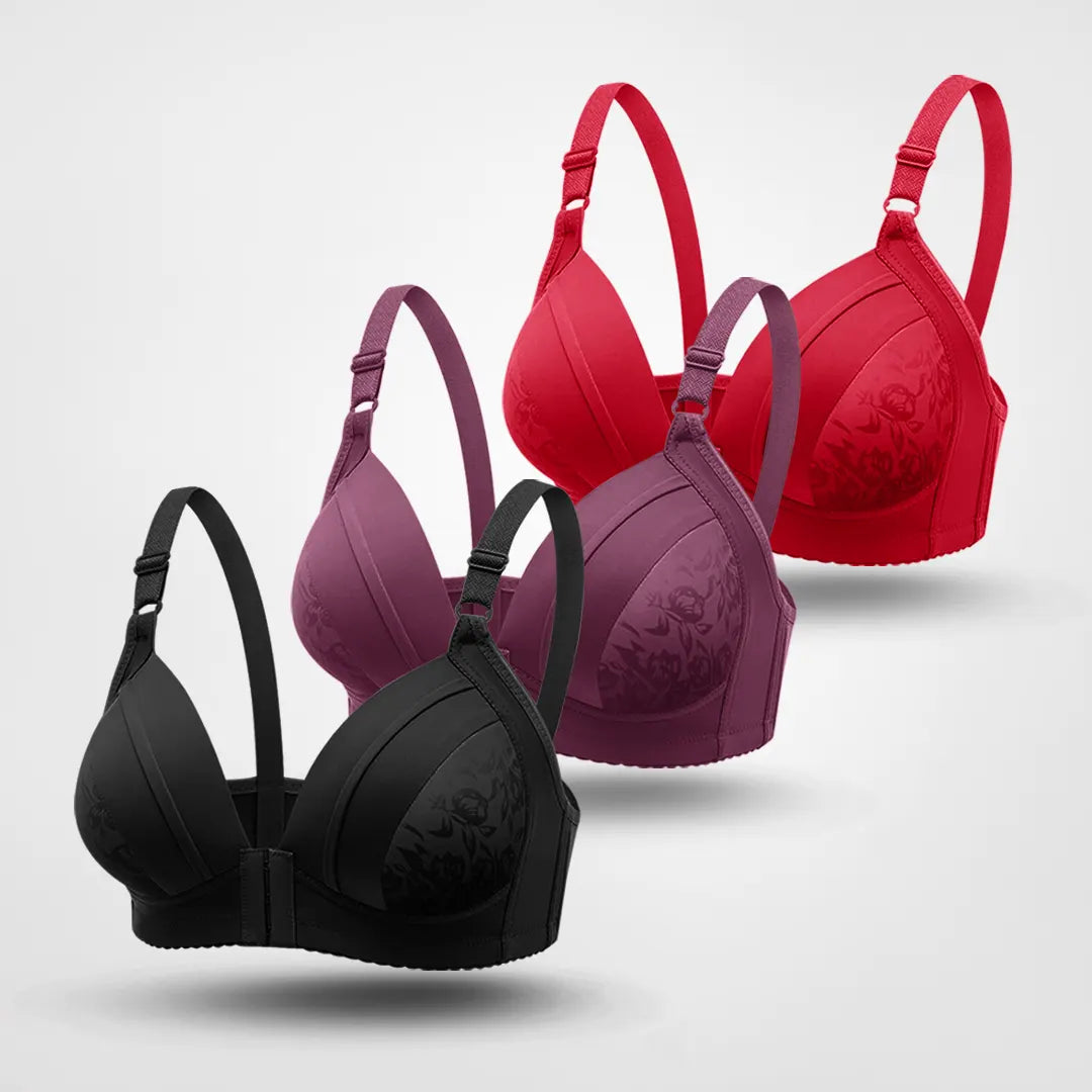 Front Closure Wireless Push Up BH (1+2 Gratis)