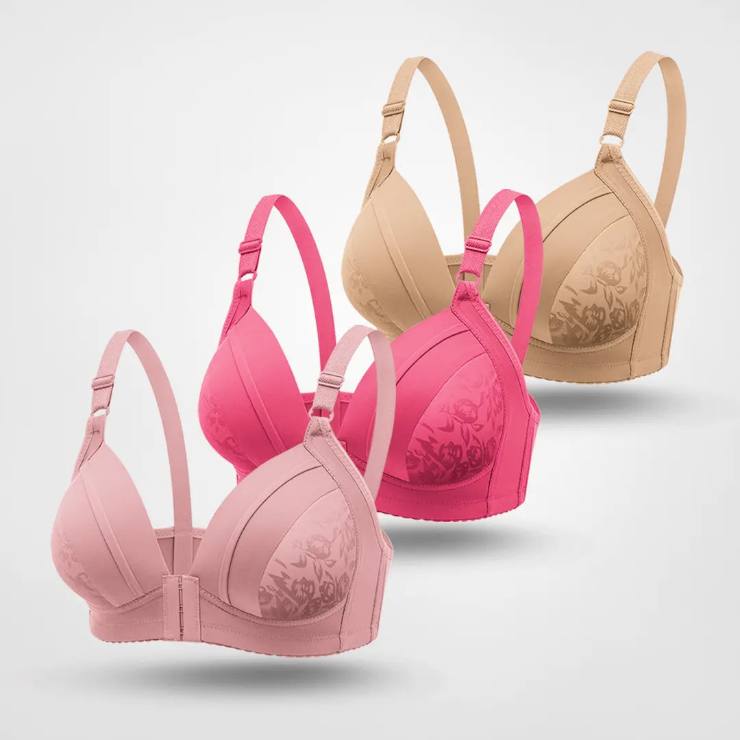 Front Closure Wireless Push Up BH (1+2 Gratis)