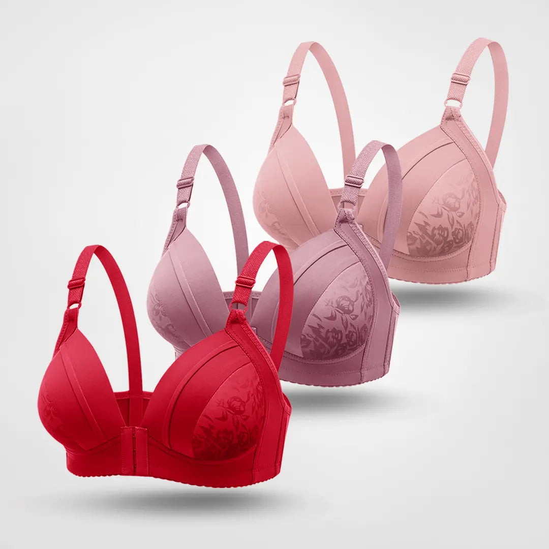 Front Closure Wireless Push Up BH (1+2 Gratis)