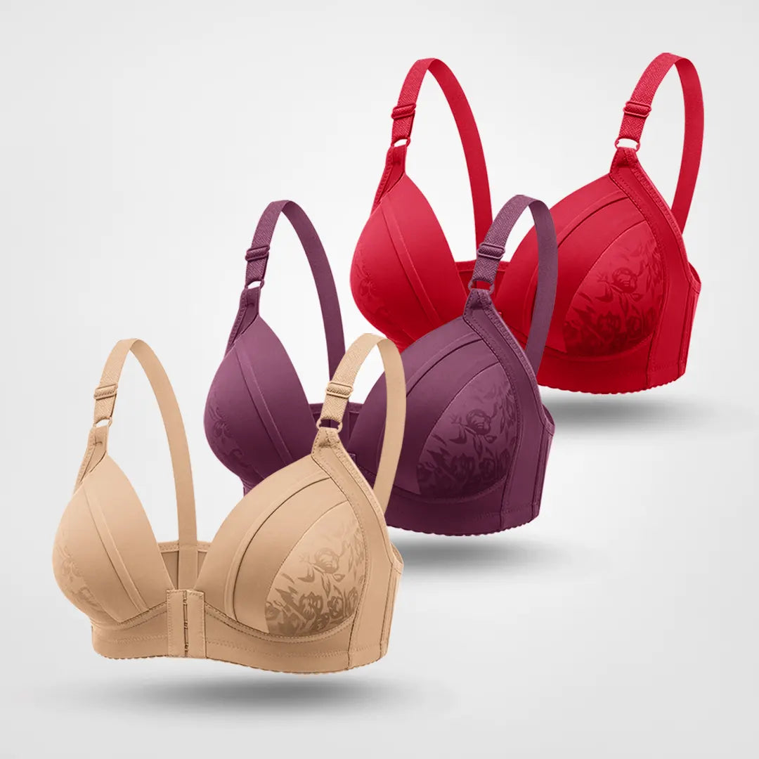 Front Closure Wireless Push Up BH (1+2 Gratis)