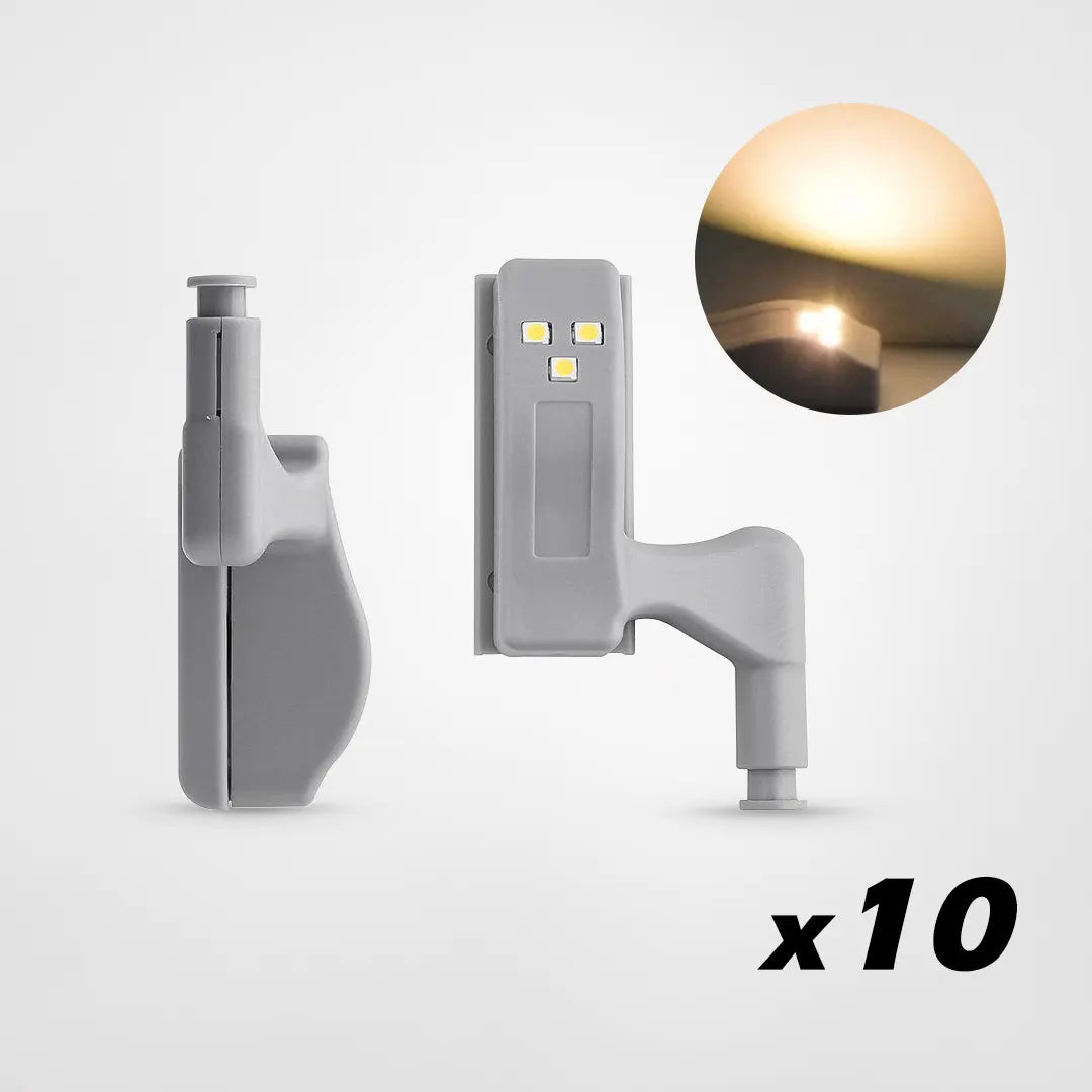 LED-sensorlampor för invändiga gångjärn (10 st)