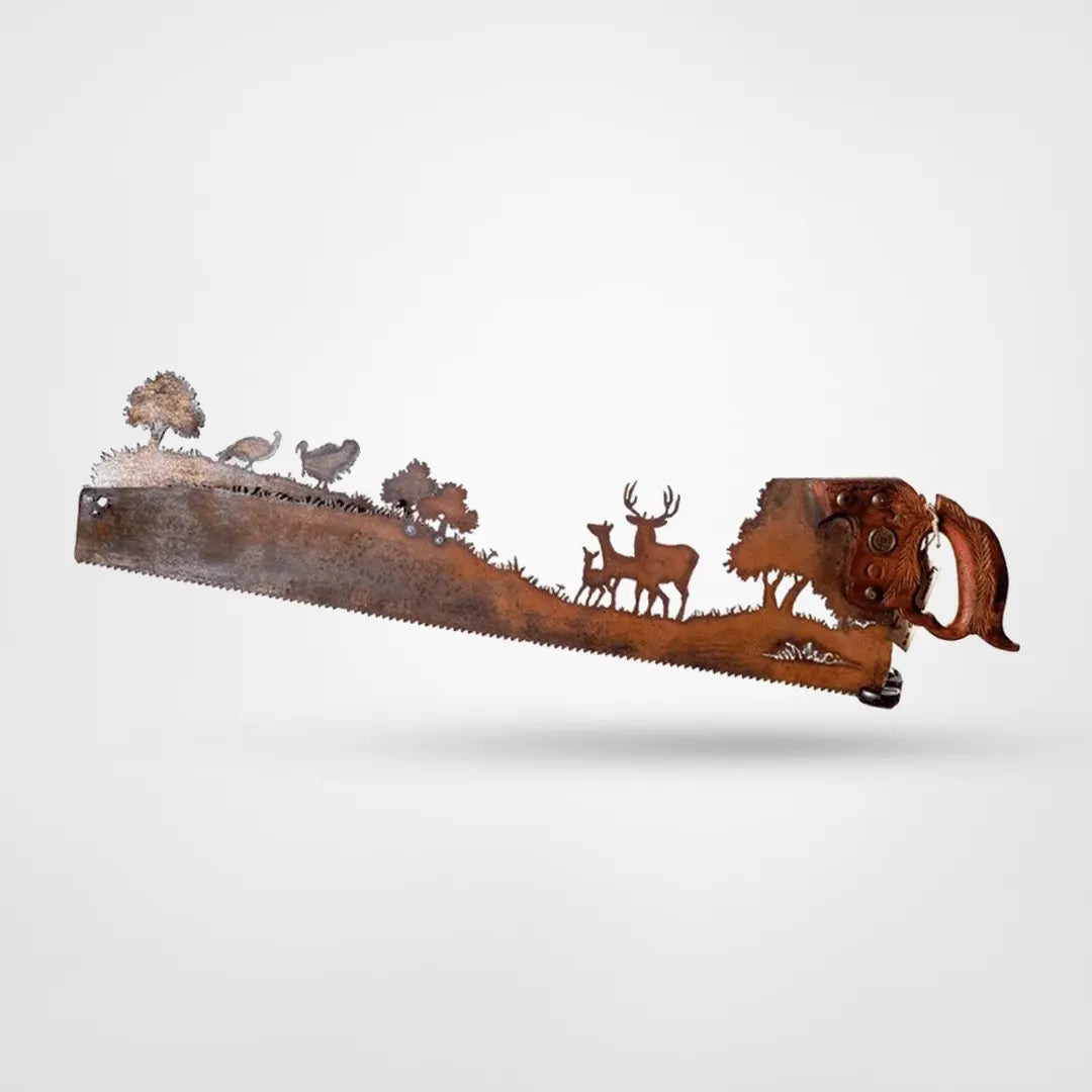 Såg ornament i metall