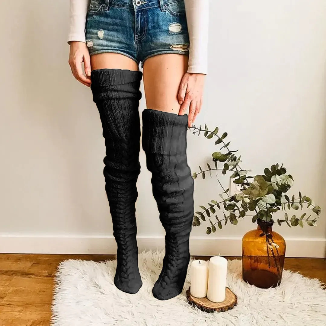 MySock | Tjocka lårhöga vinterstrumpor