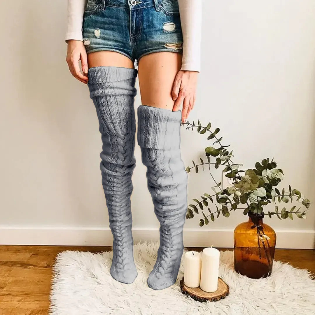 MySock | Tjocka lårhöga vinterstrumpor