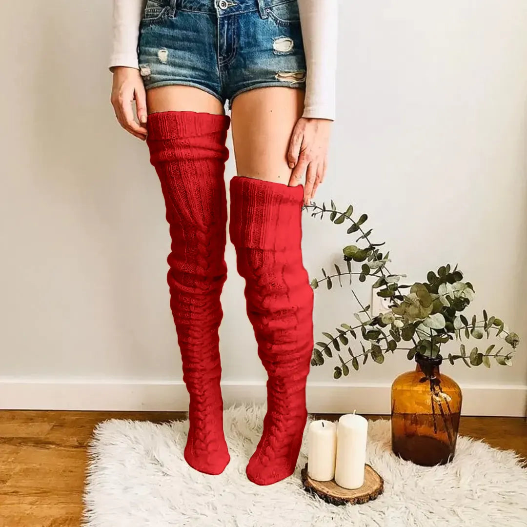 MySock | Tjocka lårhöga vinterstrumpor