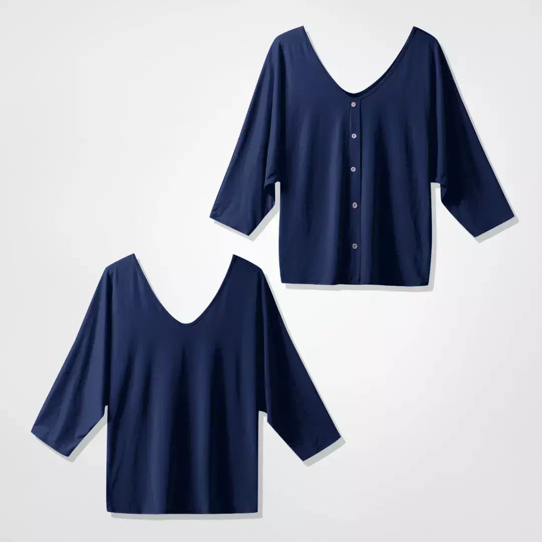 Plus size blus med lös passform