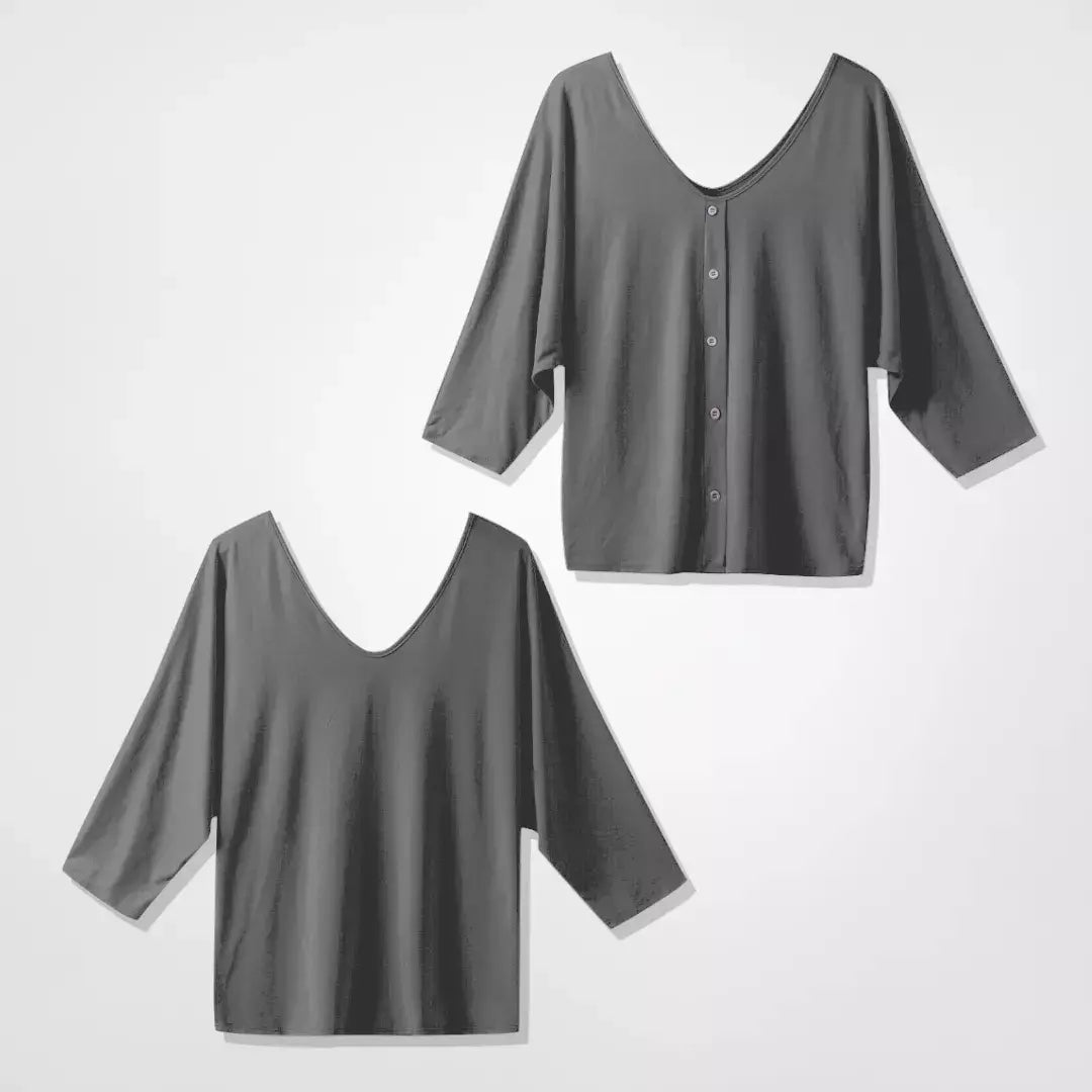 Plus size blus med lös passform