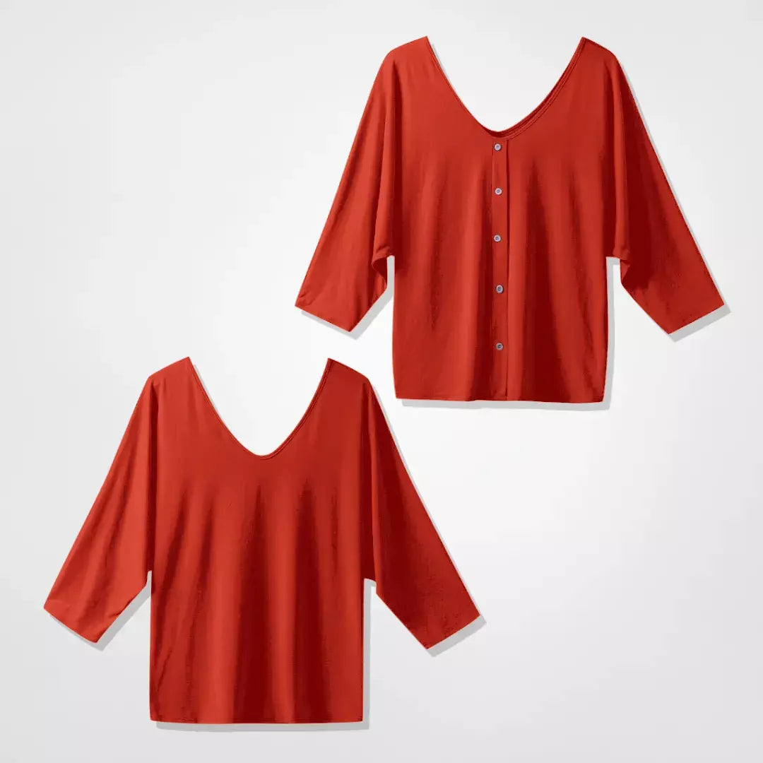 Plus size blus med lös passform
