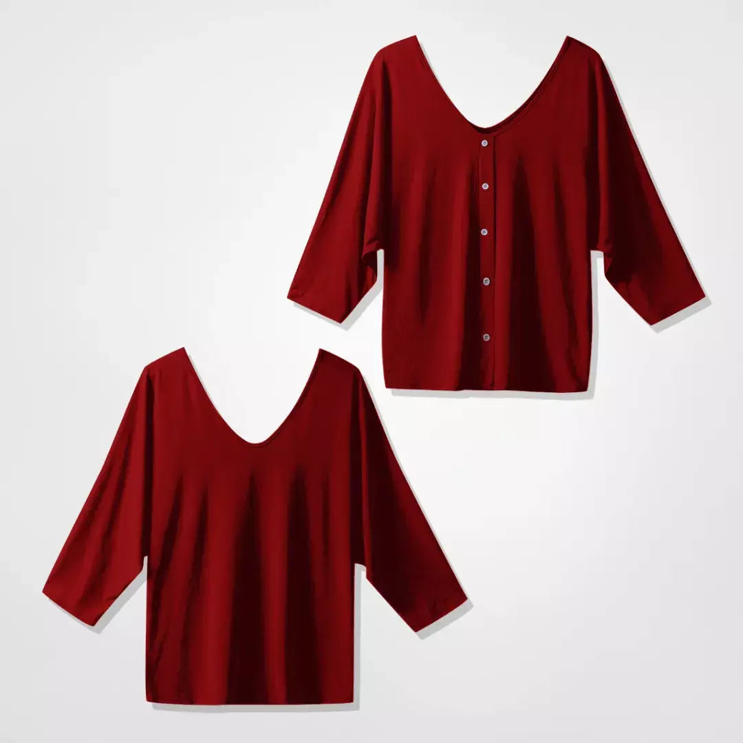Plus size blus med lös passform