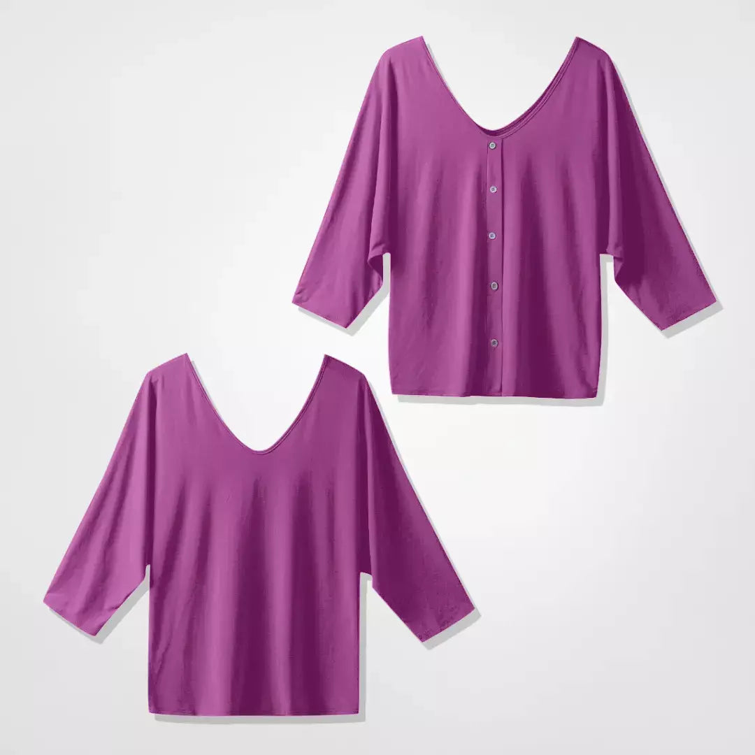 Plus size blus med lös passform