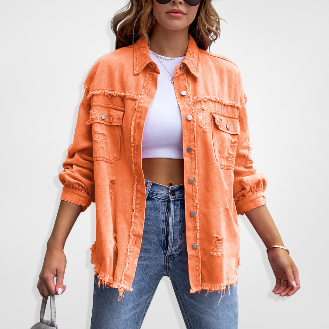 Mode Boutique | Ripped denimjacka