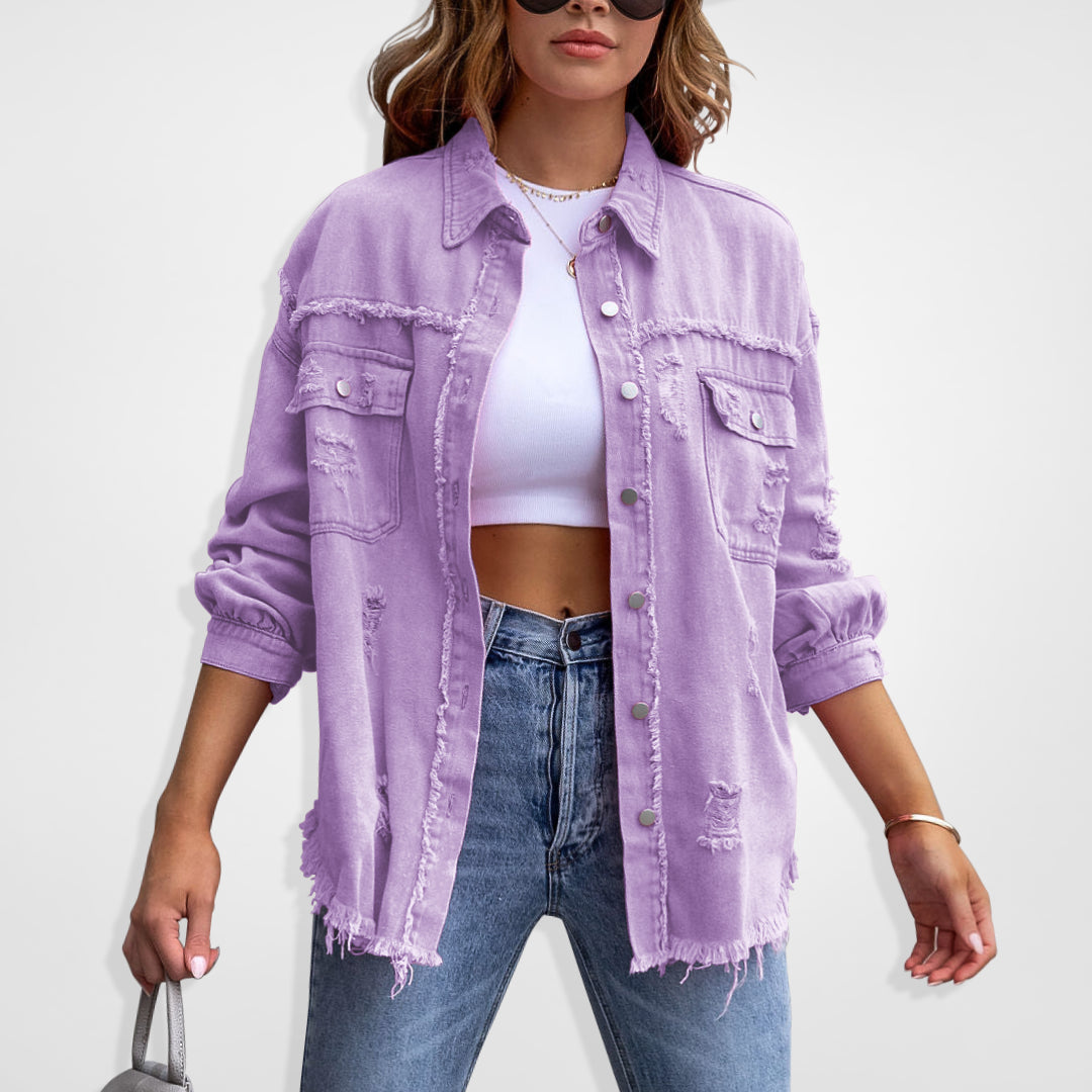 Mode Boutique | Ripped denimjacka