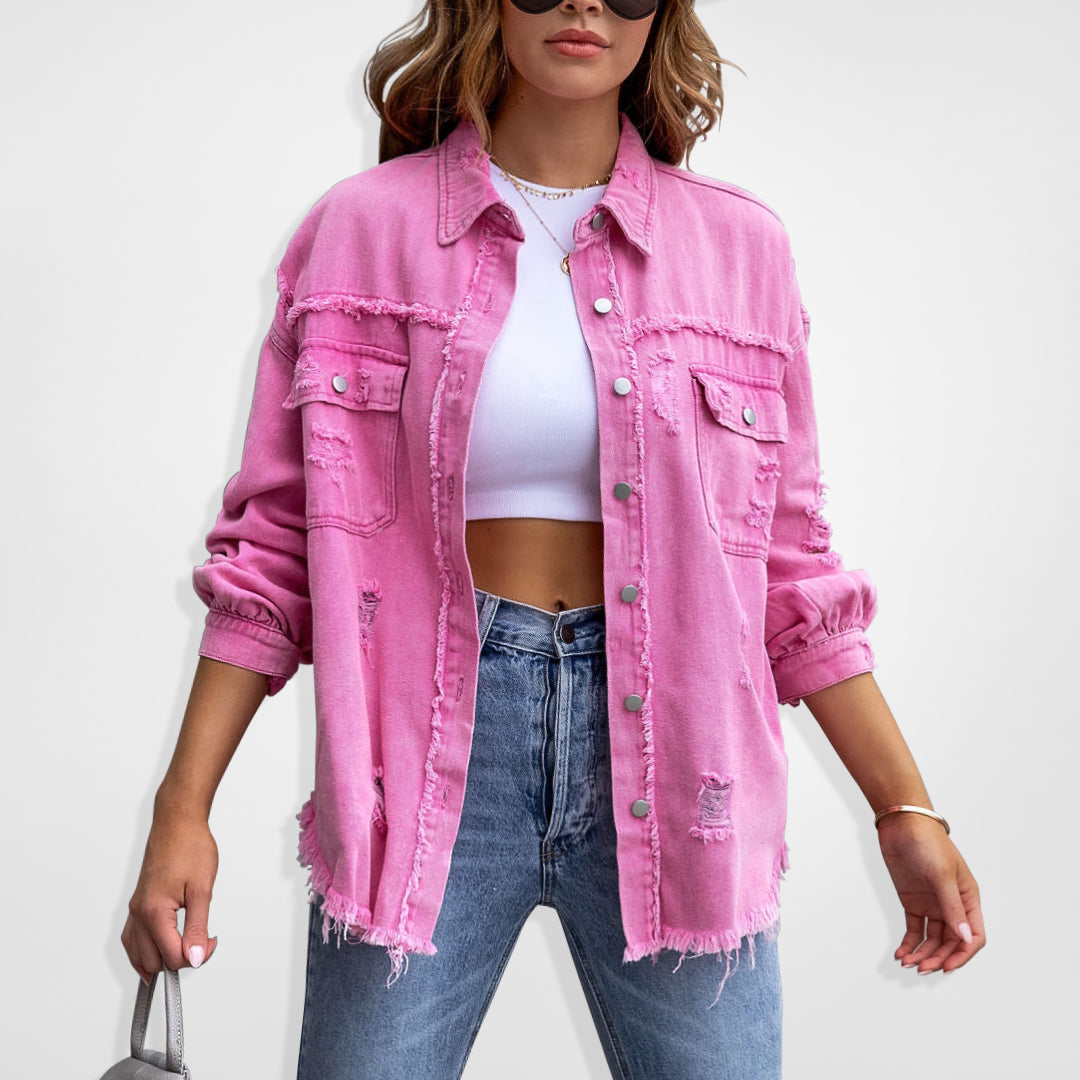 Mode Boutique | Ripped denimjacka